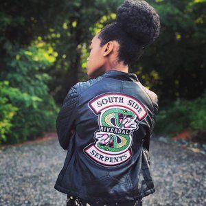 FAUX LEATHER SERPENT JACKET (RIVERDALE)
